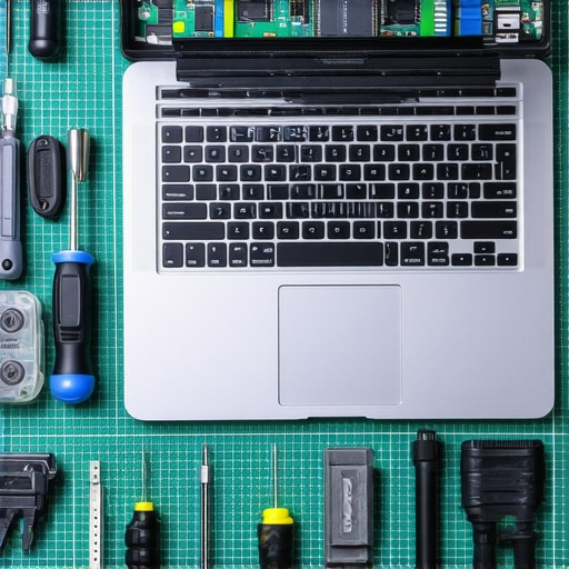 Laptop Repair Tools and Maintenance Kit Professional laptop repair tools on a workspace
