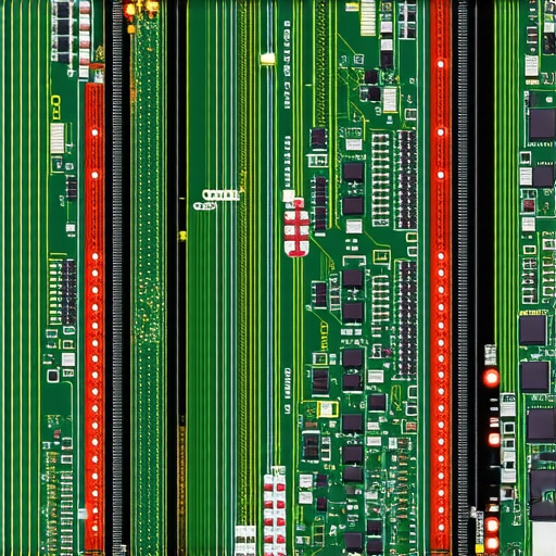 Dusty legacy server motherboard with red warning lights showing hardware degradation risk.