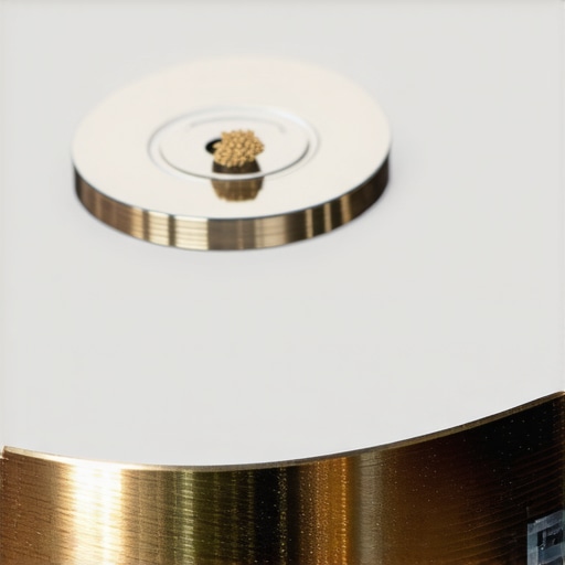 Microscopic dust on a hard drive platter demonstrating why clean rooms are necessary for data recovery.