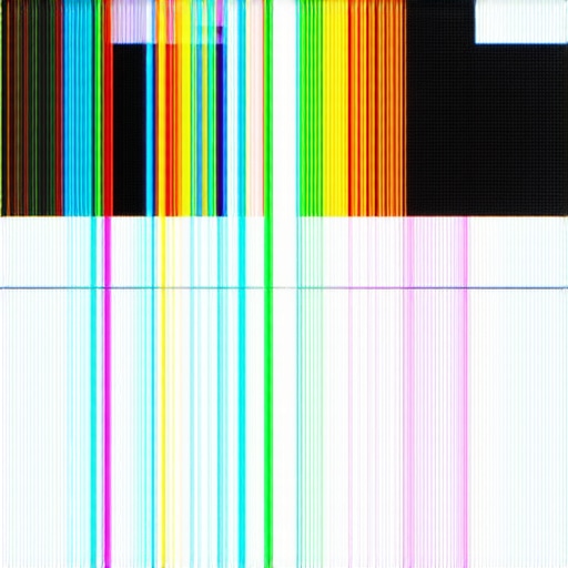Close up of laptop screen pixels showing ghosting trails and motion blur artifacts.