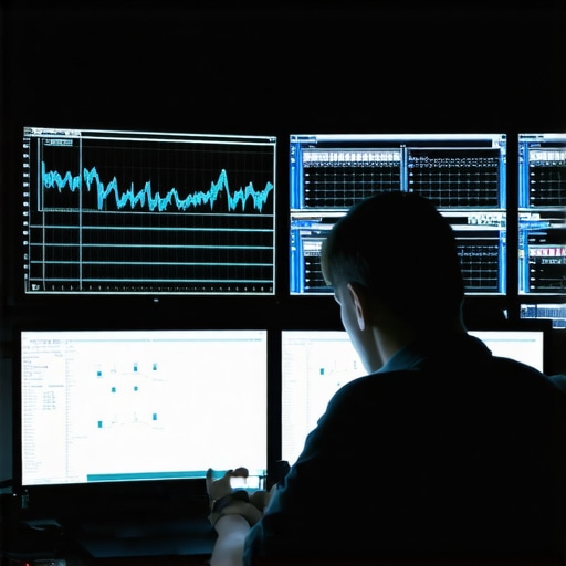 An IT technician verifying legacy network isolation using diagnostic software