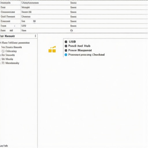 Optimizing USB Power Management Settings Windows Device Manager USB power management settings screen showing how to disable power saving for hubs.