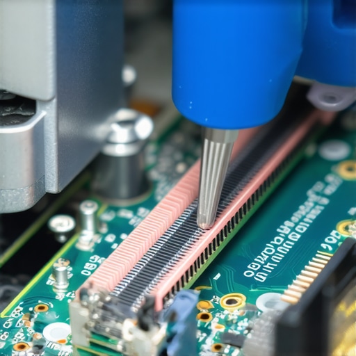 Technician disconnecting a delicate eDP cable from a laptop motherboard