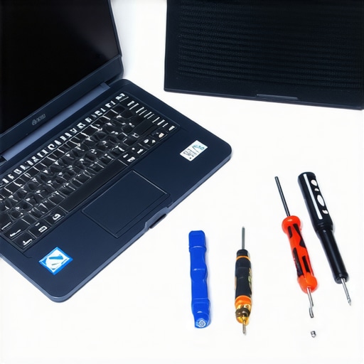Professional data recovery tools and laptop repair kit on an anti-static mat.