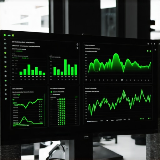 A monitor displaying hard drive health and server performance metrics for business maintenance.