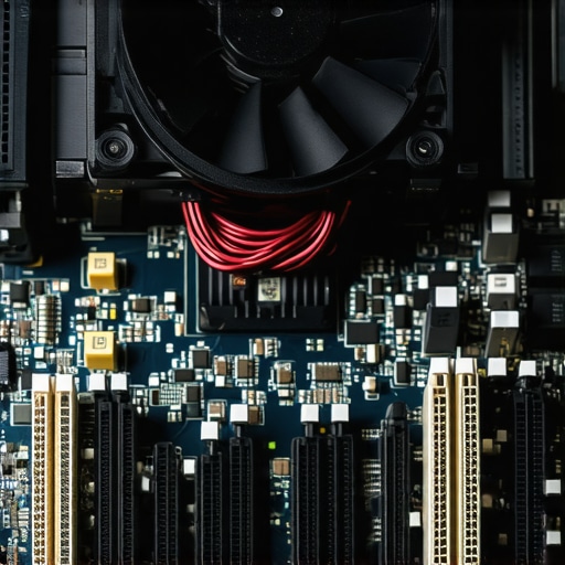 A clean laptop interior showing the cooling fan and heat sink as part of regular maintenance.