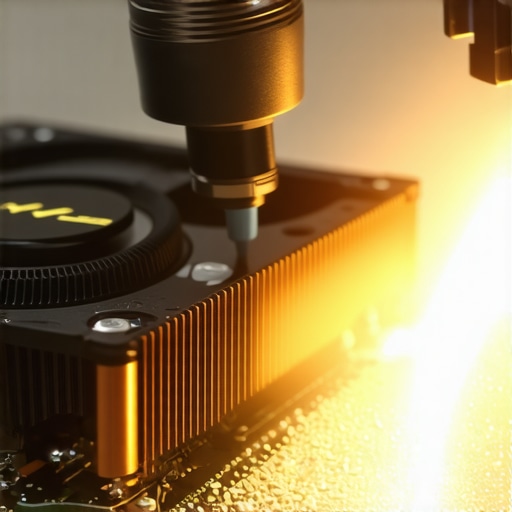 Technician cleaning dust out of a laptop fan to prevent overheating