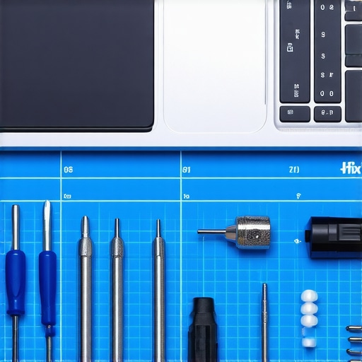 Close up of precision tools used for laptop maintenance and repair