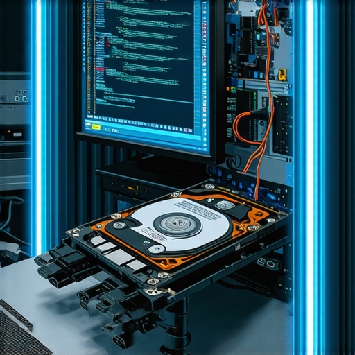 Advanced hardware tools used for physical data recovery from damaged hard drives.