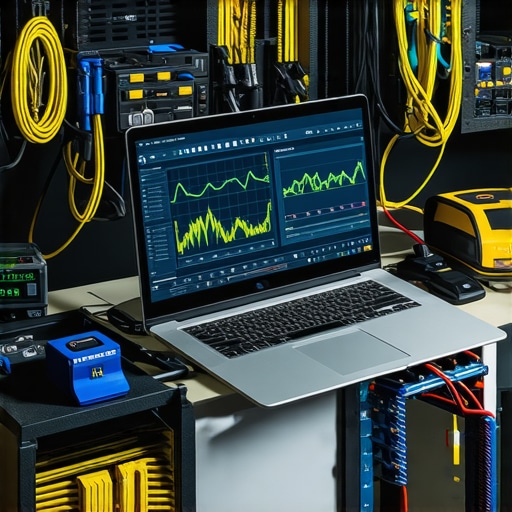 A laptop screen showing HWiNFO64 diagnostic data on a repair workbench