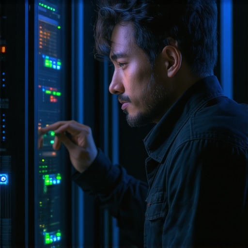 IT specialist performing a deep-dive diagnostic on a server rack to identify performance bottlenecks.