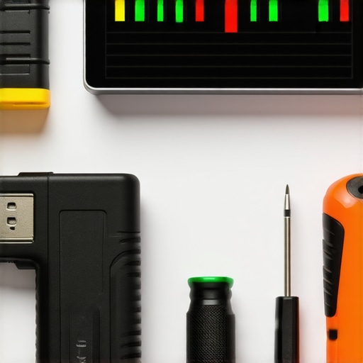 Tools used for professional computer repair and data recovery on a workbench.