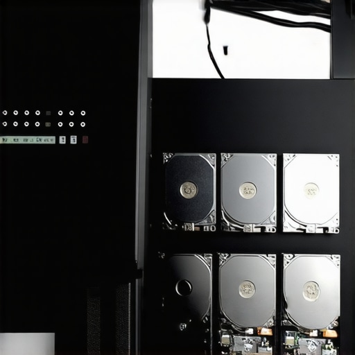 A collection of high-end data recovery and network management tools on an IT professional's workspace.