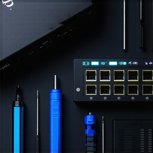 A collection of essential IT maintenance tools including NVMe enclosures and network hardware.