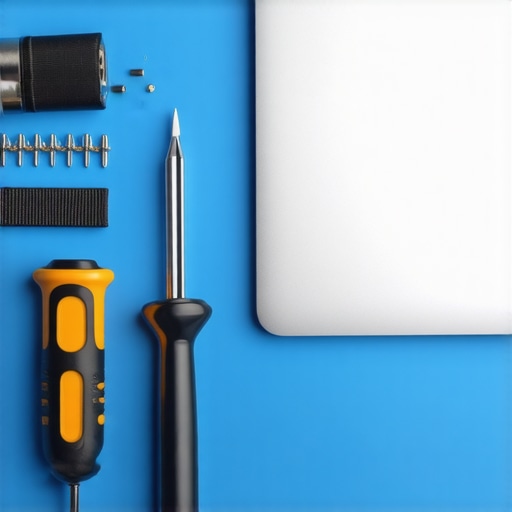 Precision tools and anti-static equipment for professional laptop screen maintenance.