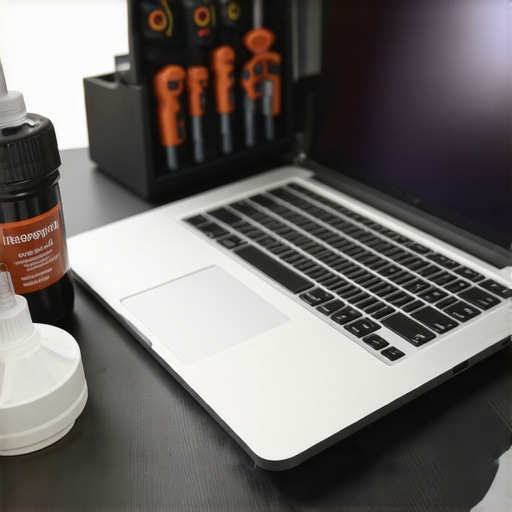 Professional Laptop Maintenance Tools Tools for laptop repair and maintenance including screwdrivers and cleaning supplies