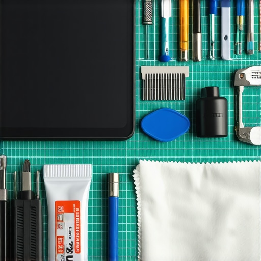A precision toolkit and thermal paste used for professional computer hardware maintenance.