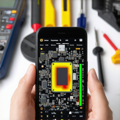 Professional Motherboard Thermal Diagnostics Technician using thermal imaging to diagnose a motherboard short circuit
