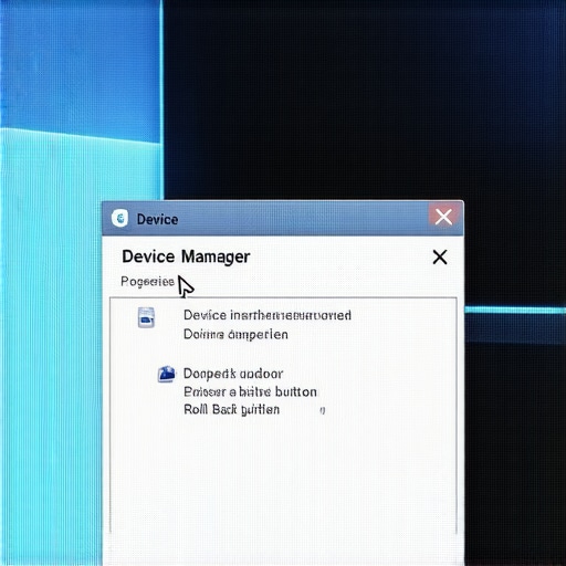 A screenshot of the Windows driver properties tab highlighting the rollback option for printers.