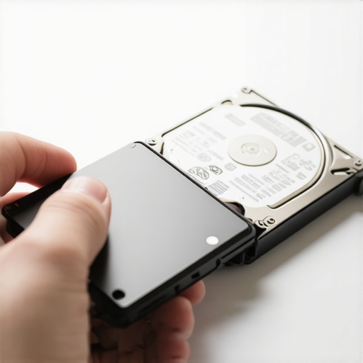 A side-by-side comparison of a modern SSD and an old HDD to illustrate cost-effective hardware upgrades for small businesses.