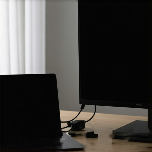 Testing laptop screen with an external monitor Connecting a laptop to an external monitor to diagnose display issues.