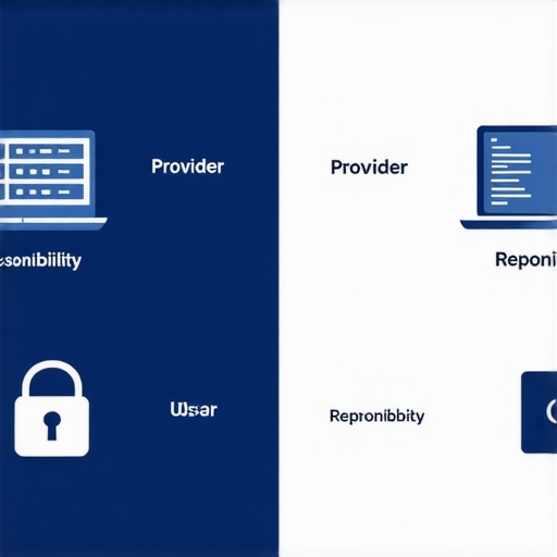 Diagram illustrating the division of security duties between a cloud provider and a business owner.