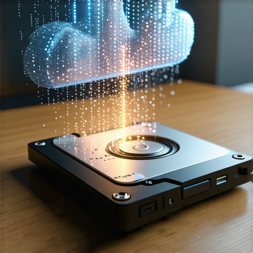 A conceptual image showing the vulnerability of cloud sync versus the security of physical local backups.