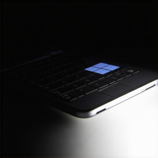 Using a smartphone flashlight to check for a failed laptop backlight by looking for a ghost image.