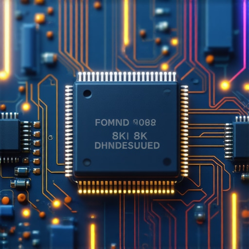 Macro view of an SSD controller and NAND flash chips on a green PCB.