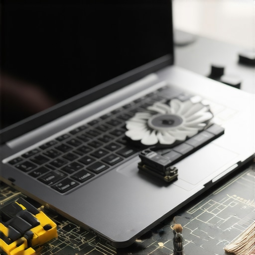 Professional laptop repair tools and internal cooling fan