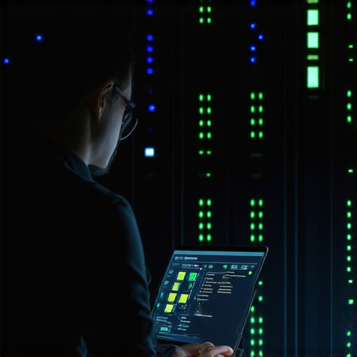 IT technician testing server backups in a sandbox environment